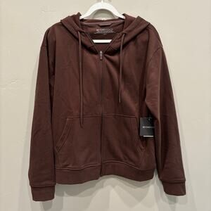 NWT Beyond Yoga Every Body Men’s Zip Front Hoodie Expresso Brown - Size: Small